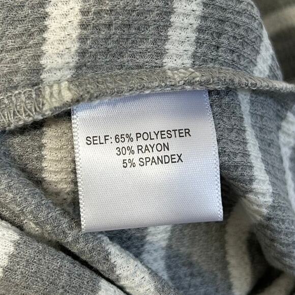 Jane & Delancey Striped Funnel Neck Sweatshirt NWT Women's Sz 2X Gray White - Picture 6 of 7